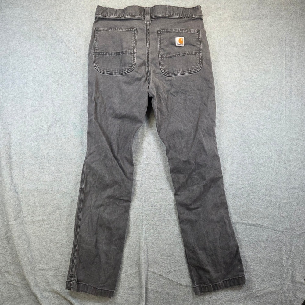 Carhartt Straight Fit Canvas Work Pants Mens 31x30 Charcoal Gray Rugged Utility